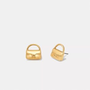 Coach Mini Handbag Charm Stud Earrings